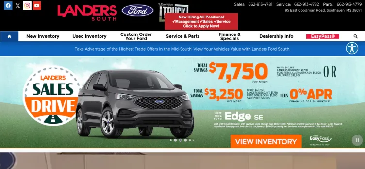 Screenshot Landers Ford South