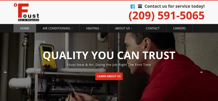 Screenshot Foust Heating & Air