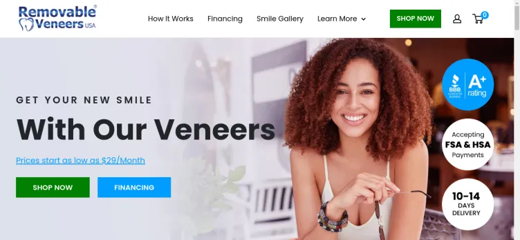 Screenshot Removable Veneers USA