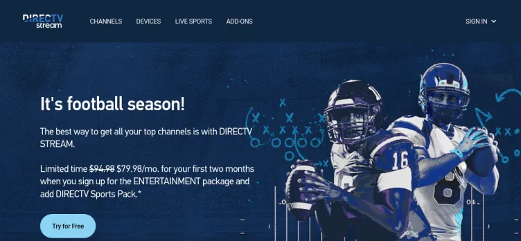 Screenshot DIRECTV NOW