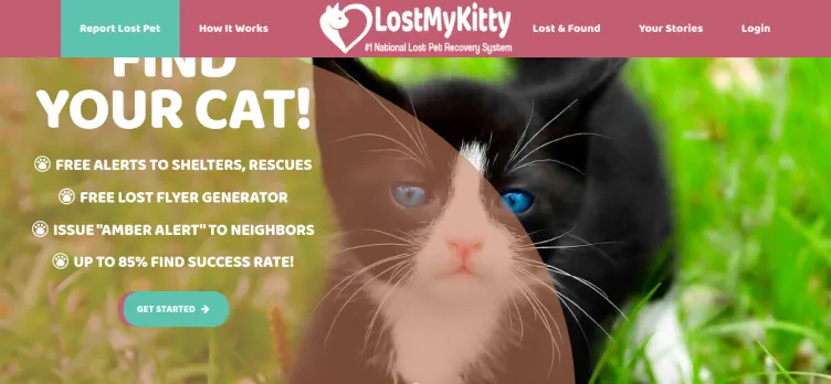 Screenshot LostMyKitty.com