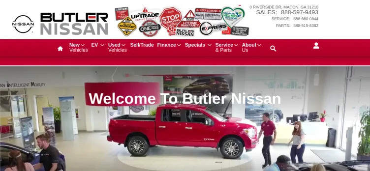 Screenshot Butler Nissan of Macon