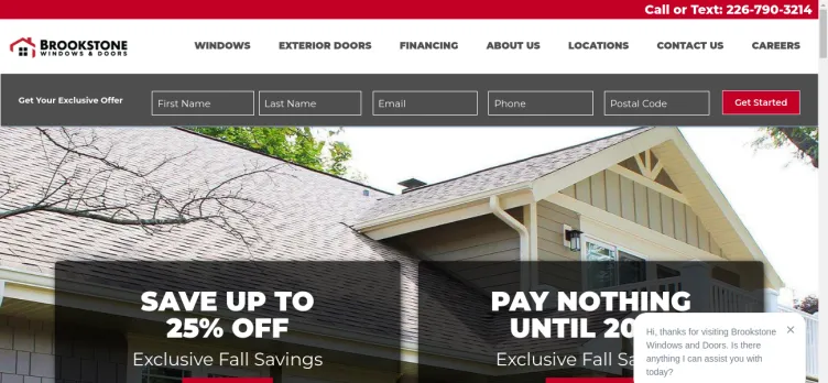 Screenshot Brookstone Windows & Doors formerly Sentry Windows & Doors