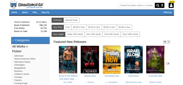 Screenshot Smashwords