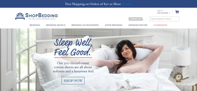 Screenshot ShopBedding