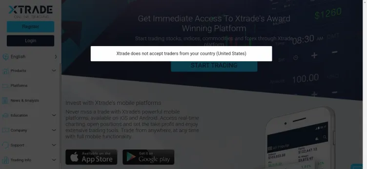 Screenshot Xtrade