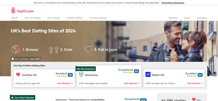 Screenshot Top 10 best dating sites
