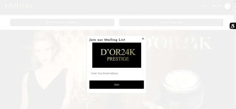 Screenshot D'or24k Cosmetics