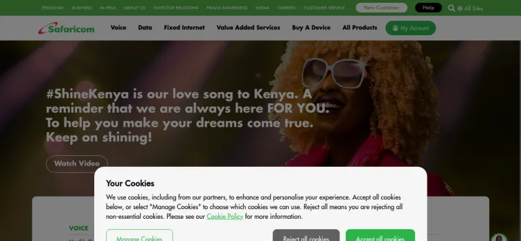 Screenshot Safaricom