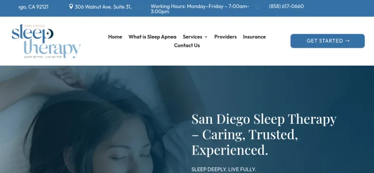 Screenshot San Diego Sleep Therapy