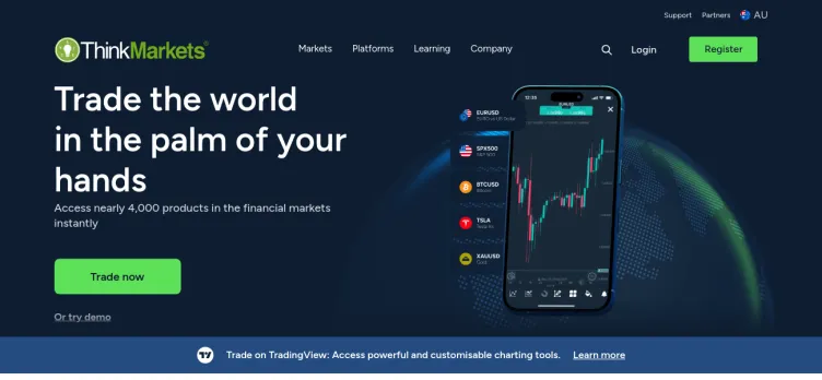 Screenshot ThinkMarkets