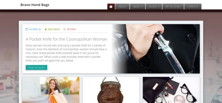 Screenshot Bravo Handbags