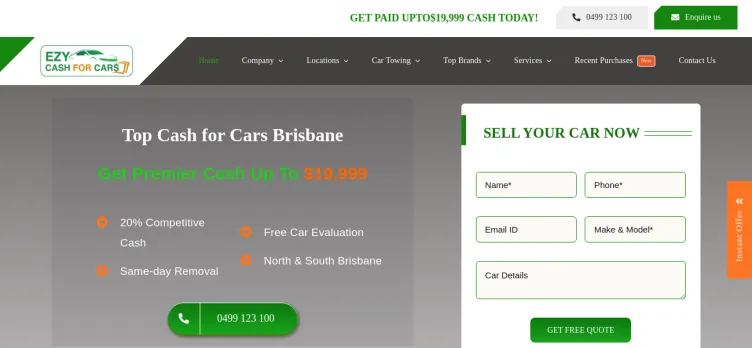 Screenshot Ezy Cash For Cars