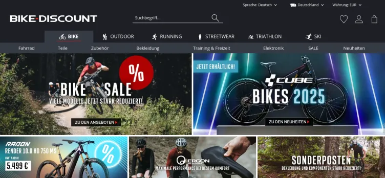 Screenshot Bike-Discount