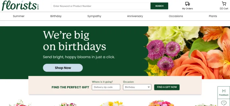 Screenshot Florists.com