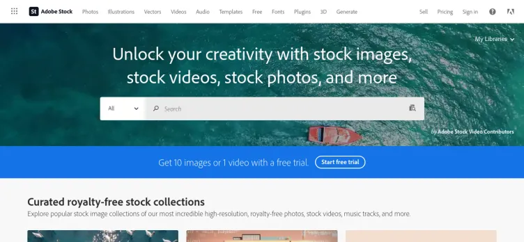 Screenshot Adobe Stock