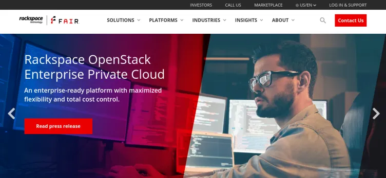 Screenshot Rackspace