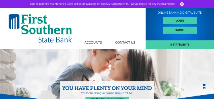 Screenshot First Southern State Bank