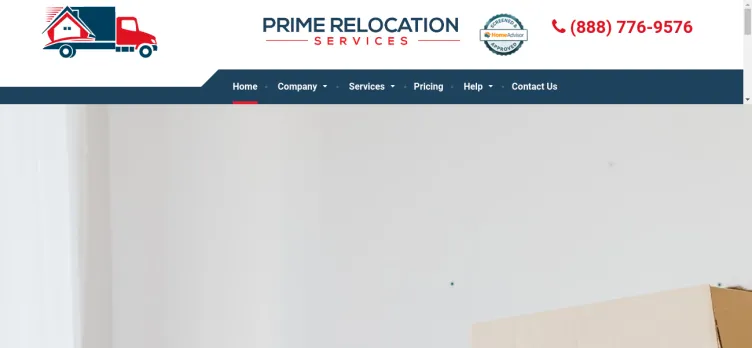 Screenshot Prime Relocation Services