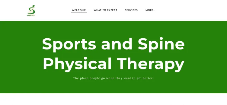 Screenshot Sports and Spine Physical Therapy