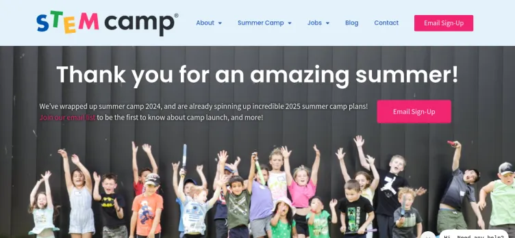 Screenshot STEM camp