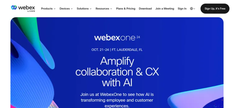 Screenshot Webex