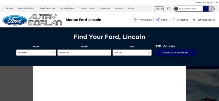 Screenshot Morlan Ford Lincoln