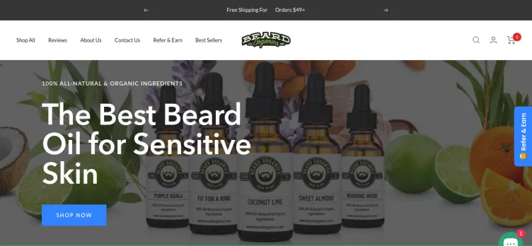 Screenshot Beard Organics | Beard Oils | Small Batches | High Quality