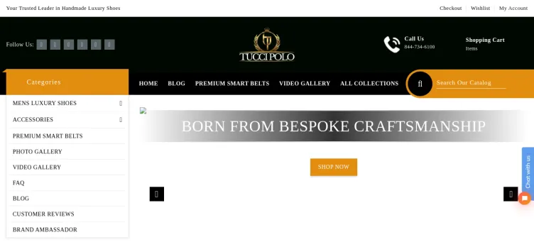 Screenshot TucciPolo Luxury Shoes & Bags