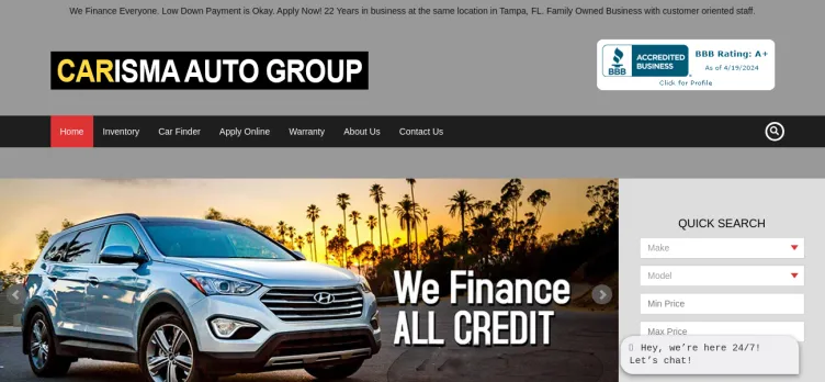 Screenshot Carisma Auto Group