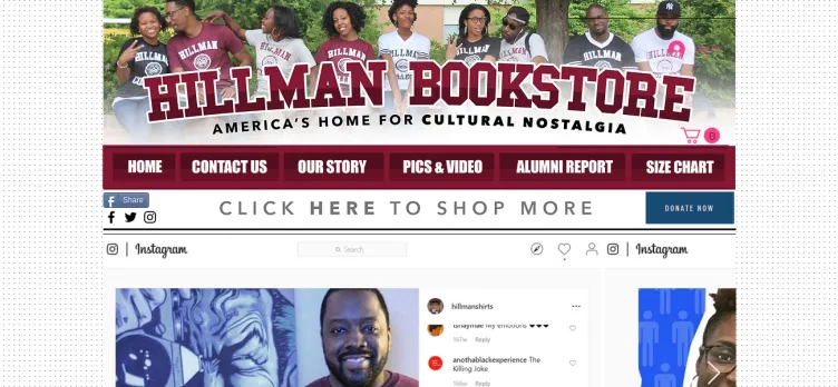 Screenshot Hillman Bookstore