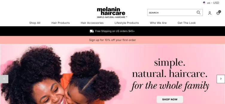 Screenshot Melanin Haircare