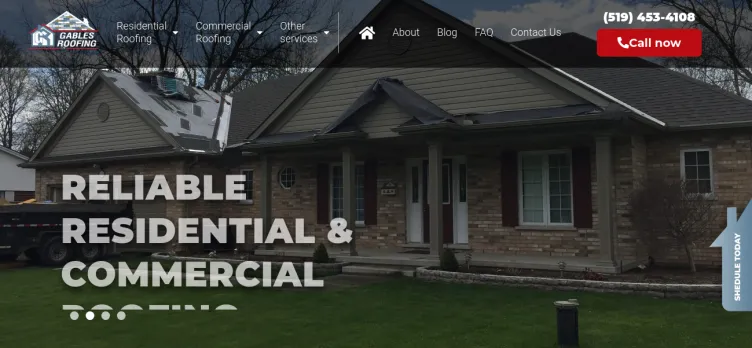 Screenshot Gables Roofing