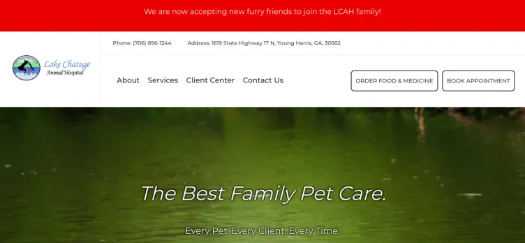 Screenshot Lake Chatuge Animal Hospital