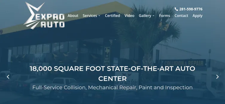 Screenshot Expro Auto Collision & Repair Center