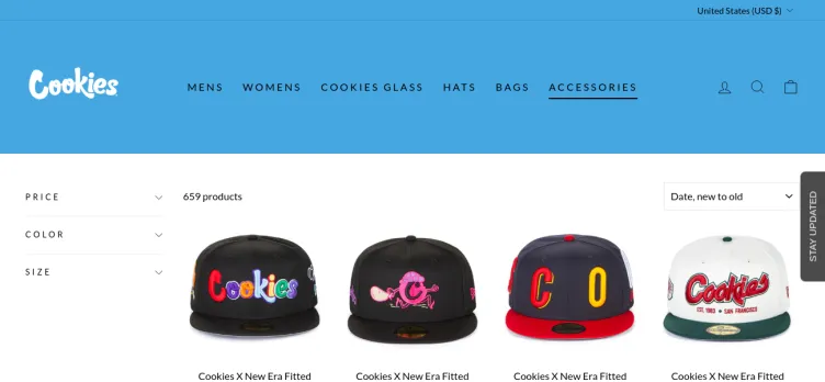 Screenshot Cookies Clothing