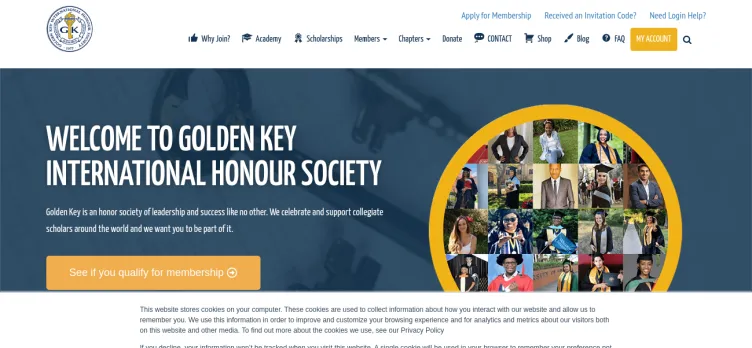 Screenshot Golden Key International Honour Society