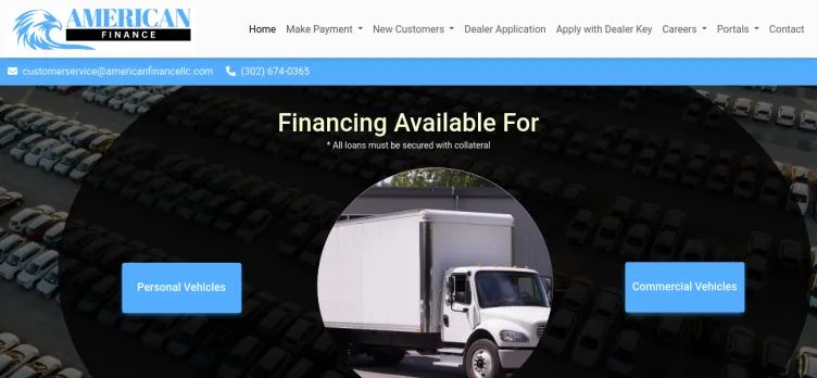 Screenshot American Finance Company