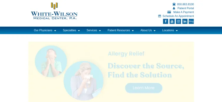 Screenshot White-Wilson Medical Center