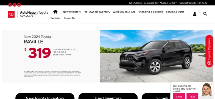 Screenshot AutoNation Toyota Fort Myers