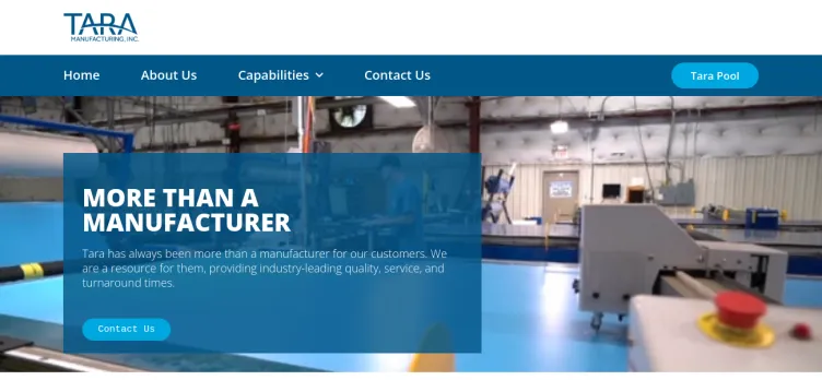 Screenshot Tara Manufacturing