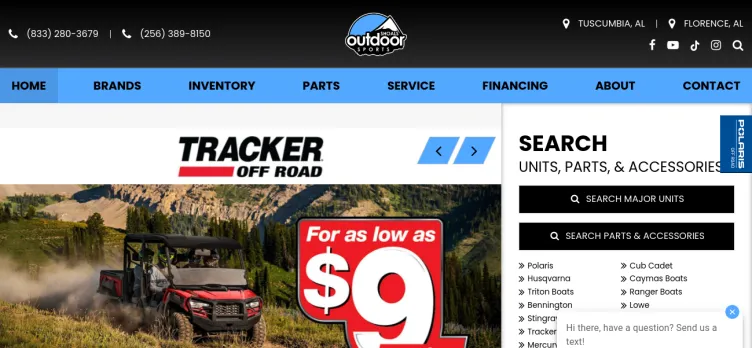 Screenshot Shoals Outdoor Sports