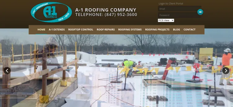 Screenshot A-1 Roofing Company