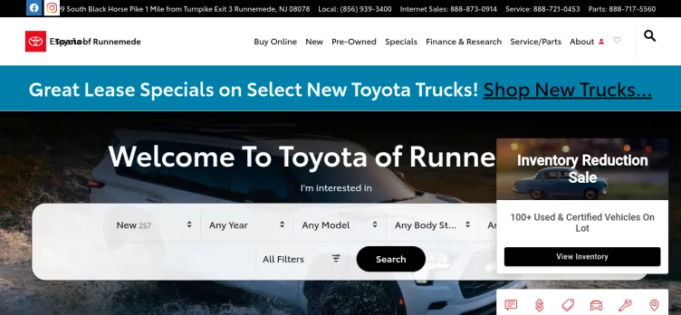 Screenshot Toyota of Runnemede