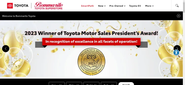 Screenshot Bommarito Toyota