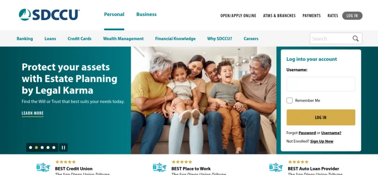 Screenshot SDCCU