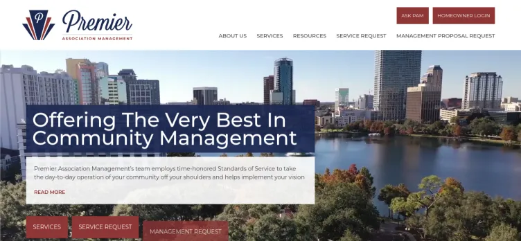 Screenshot Premier Association Management of Central Florida