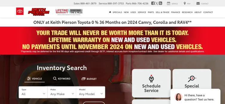 Screenshot Keith Pierson Toyota