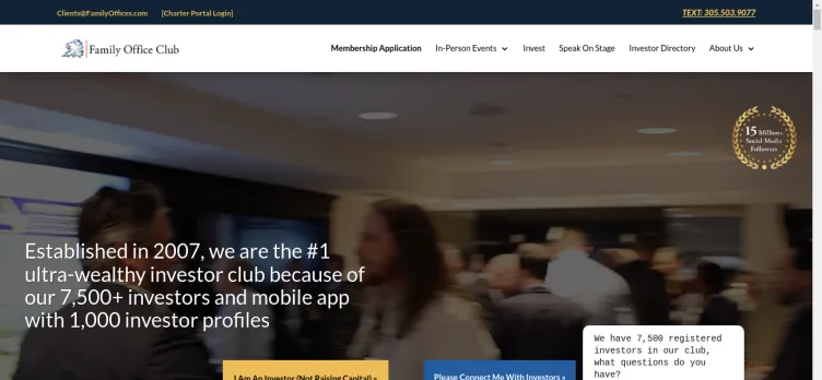 Screenshot Family Office Club