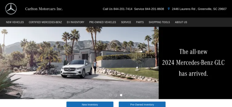 Screenshot Carlton Motorcars